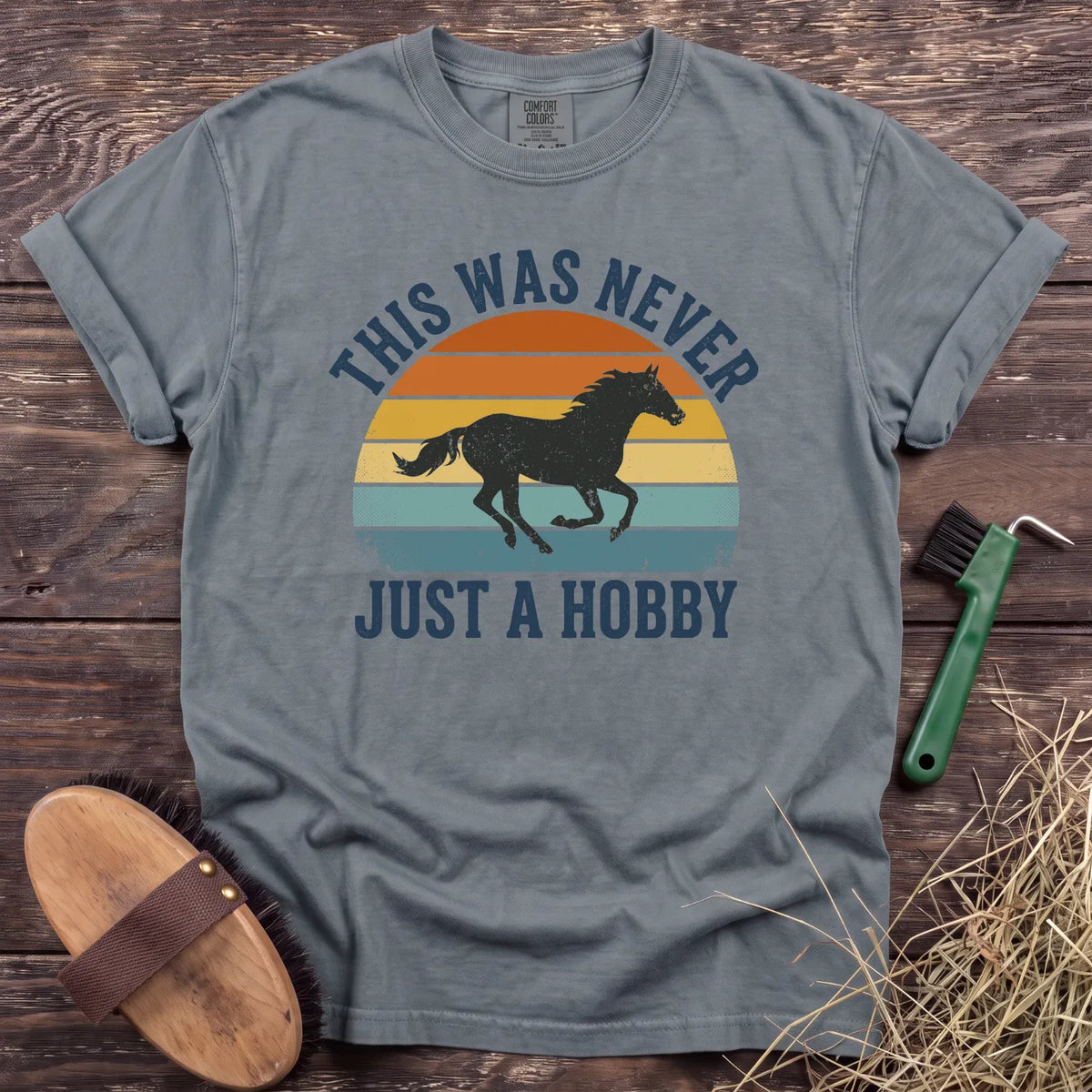 Never Just a Hobby T-Shirt in Granite [color: Granite]