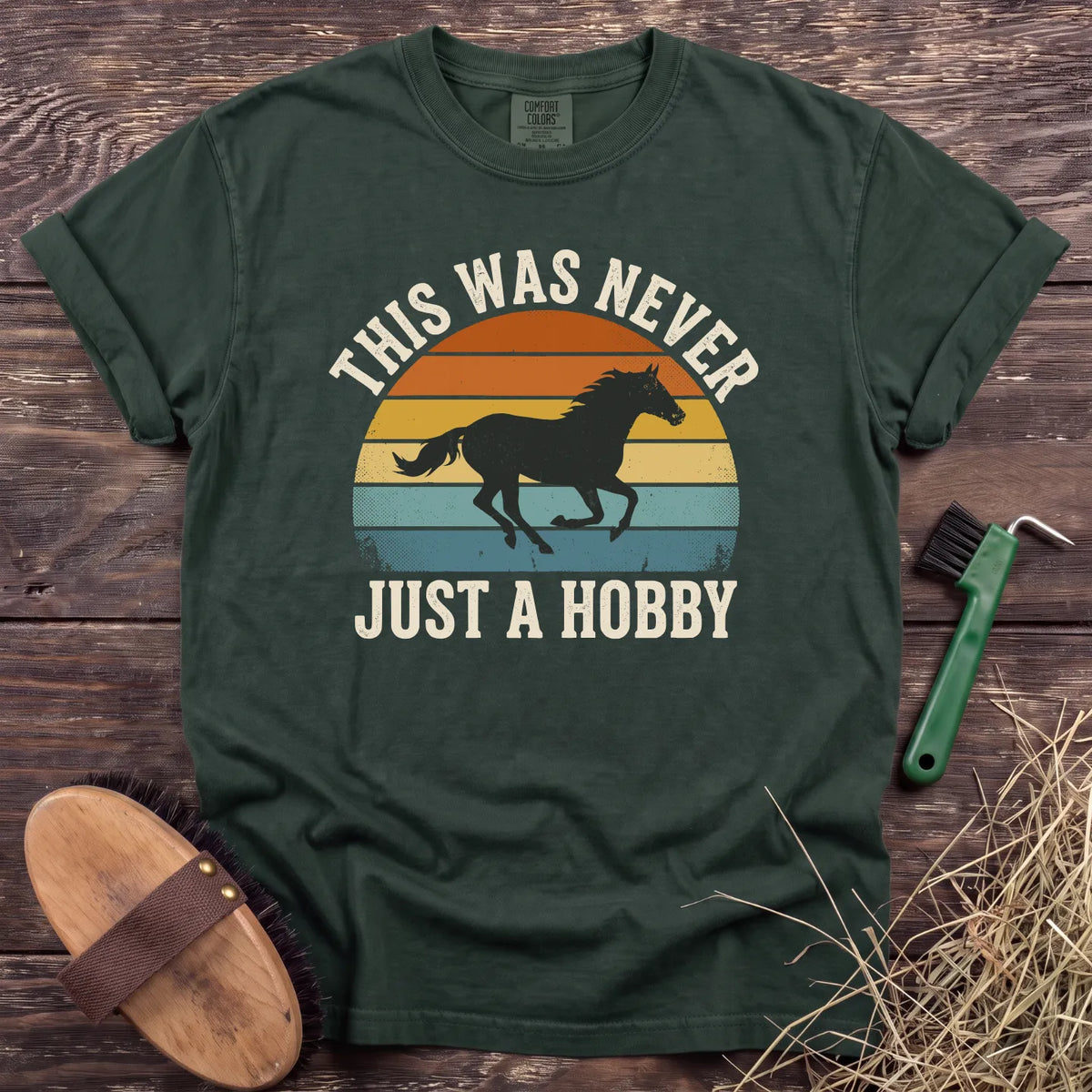 Never Just a Hobby T-Shirt in Moss [color: Moss]