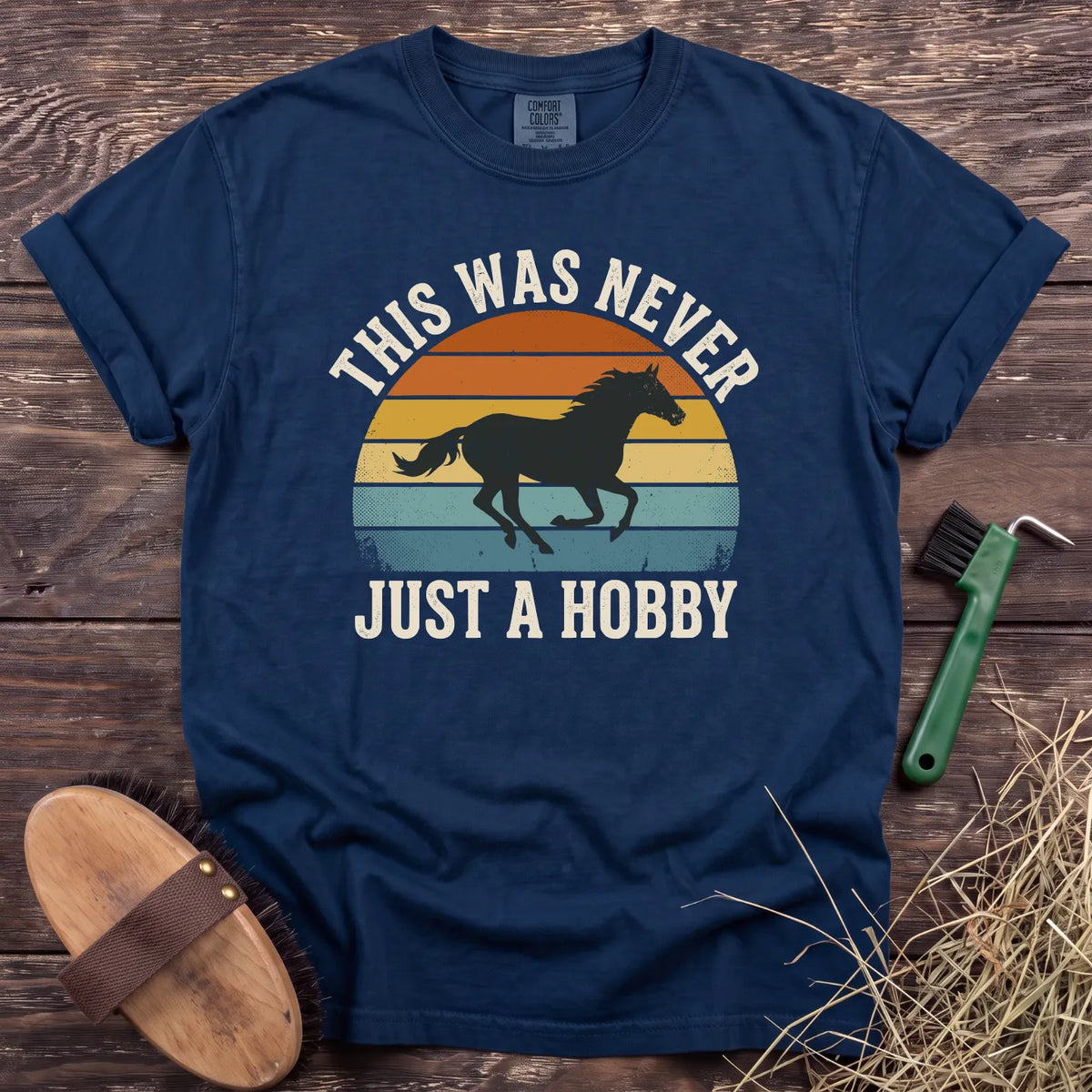 Never Just a Hobby T-Shirt in Navy [color: Navy]