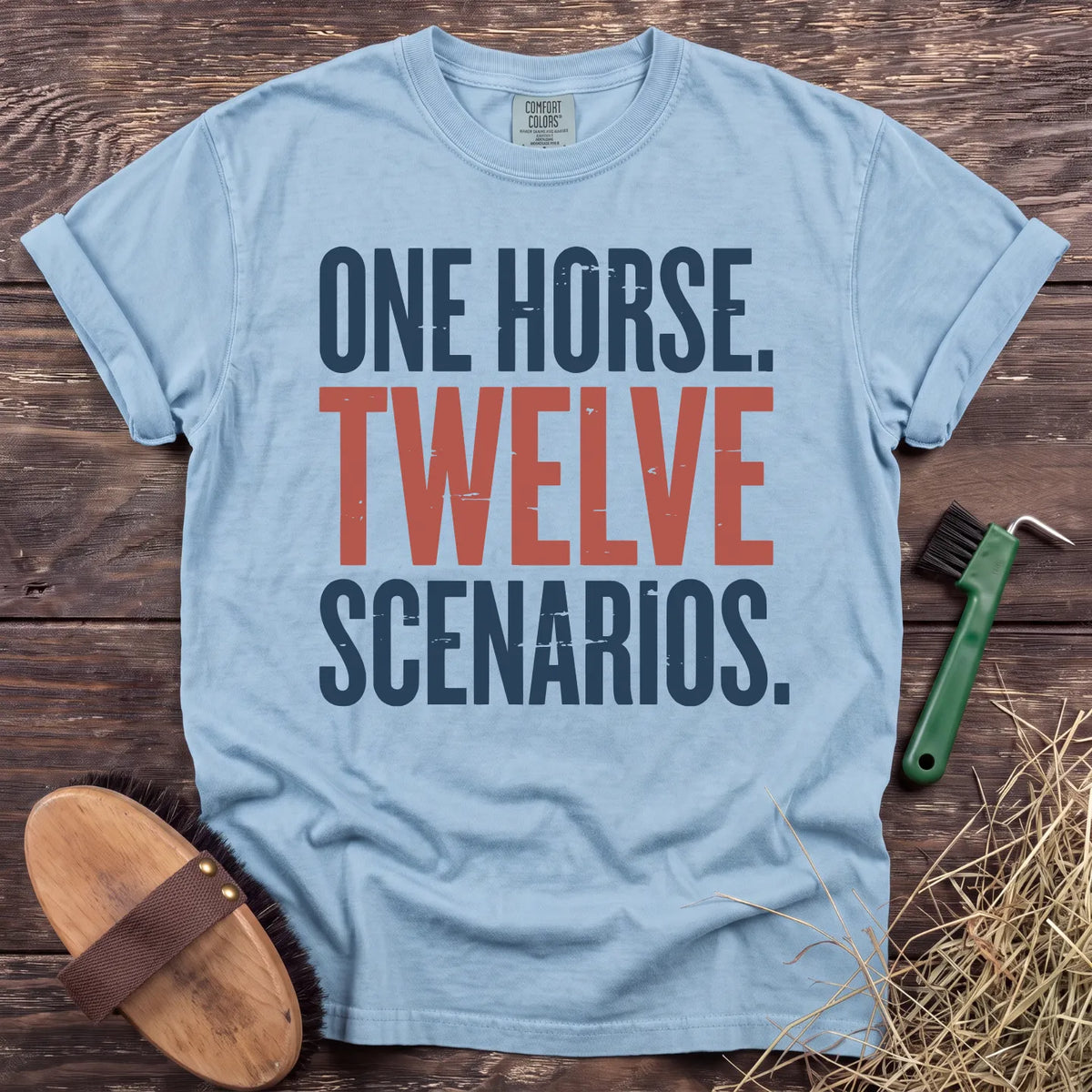 Twelve Scenarios T-Shirt in Chambray [color: Chambray]