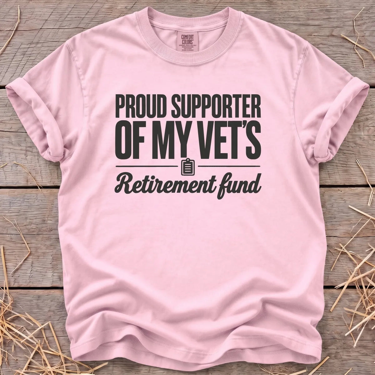 Vet's Retirement T-Shirt in Blossom [color: Blossom]