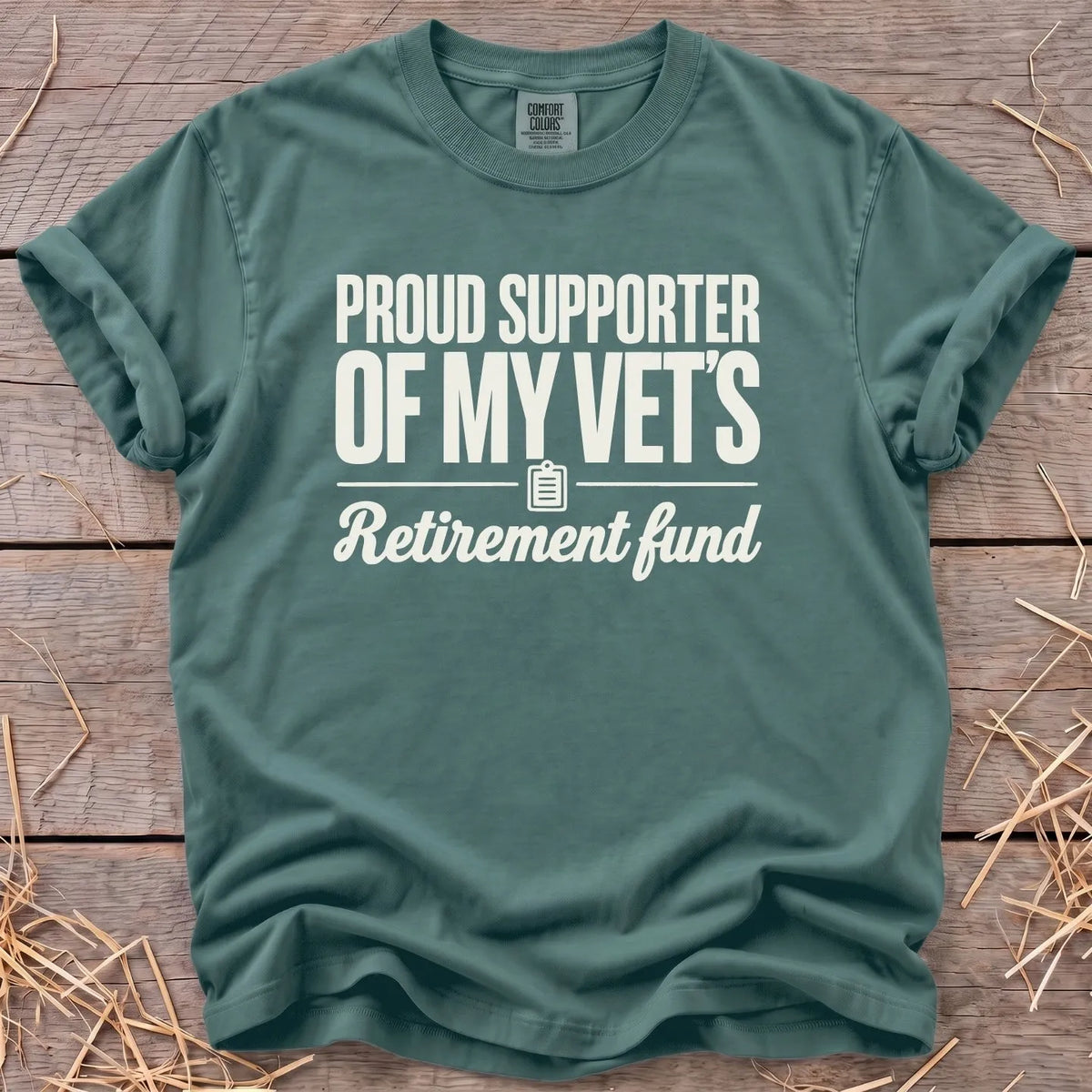 Vet's Retirement T-Shirt in Blue Spruce [color: Blue Spruce]