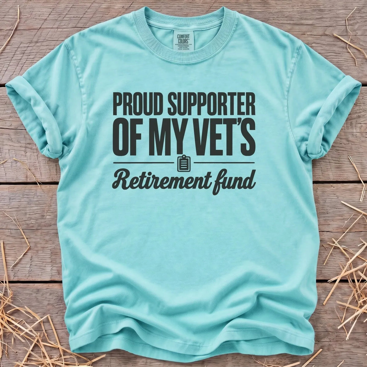 Vet's Retirement T-Shirt in Chalky Mint [color: Chalky Mint]
