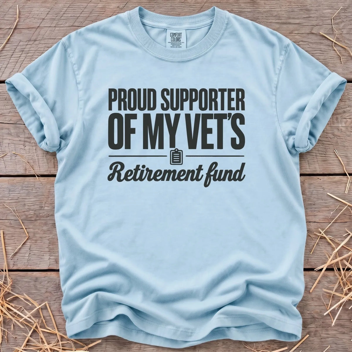 Vet's Retirement T-Shirt in Chambray [color: Chambray]