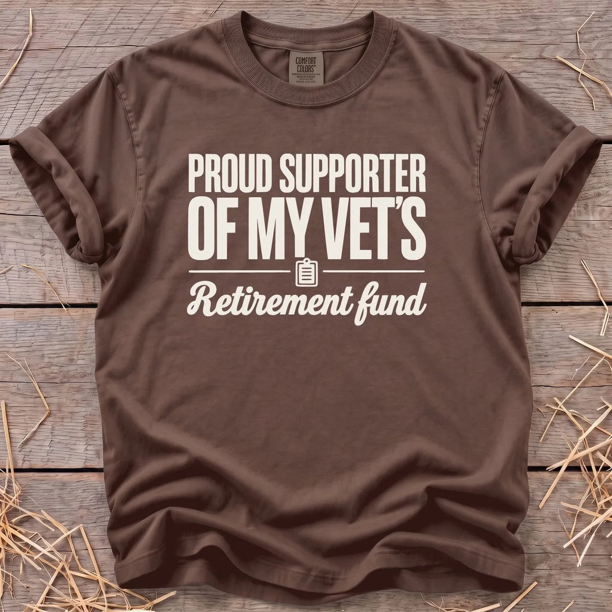Vet's Retirement T-Shirt in Espresso [color: Espresso]