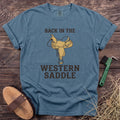 Western Saddle T-Shirt in Ice Blue [color: Ice Blue]