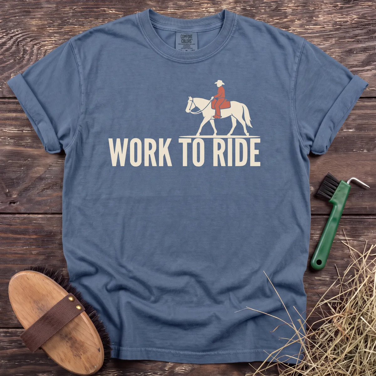 Work to Ride T-Shirt in Blue Jean [color: Blue Jean]