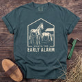 Worth the Alarm T-Shirt in Blue Spruce [color: Blue Spruce]
