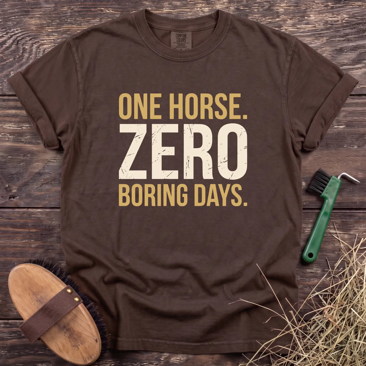 Zero Boring Days T-Shirt in Espresso [color: Espresso]